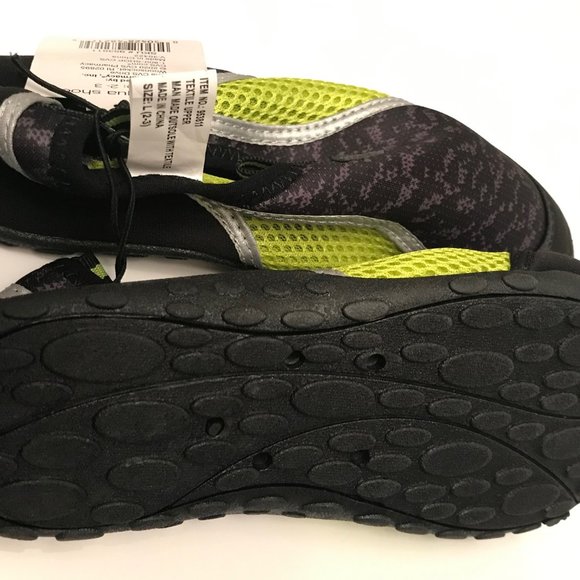 Kids SUN & SKY Aqua Socks Water Shoes~Size 2-3 Neon Green/Black - Picture 8 of 8